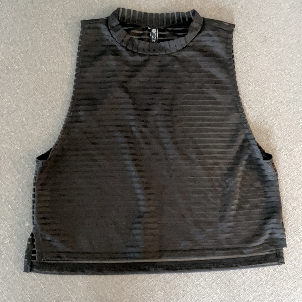 Ribbed Sheer Crop Top
